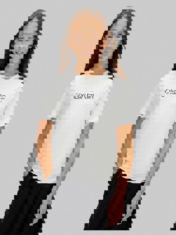 Calvin Klein Kids Logo T-Shirt in White