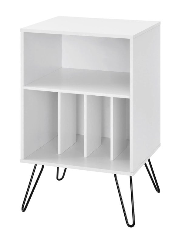 Dorel Home Concord turntable stand in white