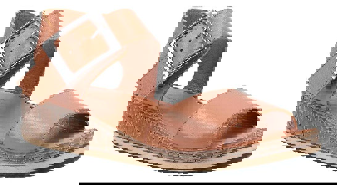 Hush Puppies Ellie Womens Slingback Wedge Heeled Buckle Sandals - WIDE