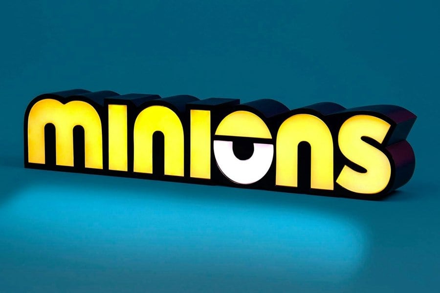 Fizz Creations Minions Officially Licensed Logo Light Desk Lamp Bedroom Light USB or Battery Powered