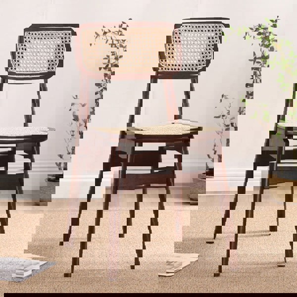 Patten Rattan Dining Chair, Solid Wood-Rit Concept-Rit Concept