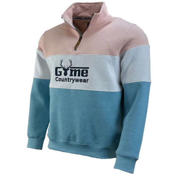Game Unisex Countrywear Pullover in Pink, White and Blue, men's country jumper ideal for shooting and farm work