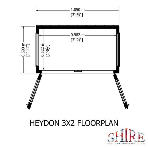 Shire Heydon 3x2 Greenhouse - Best Shed