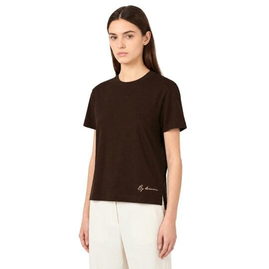 By Lanvin Small Signature Logo Dark Brown T-Shirt