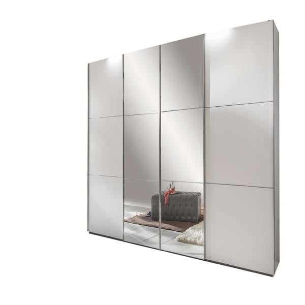 TJ's Furniture Escape 350 - WHITE 4 door sliding wardrobe