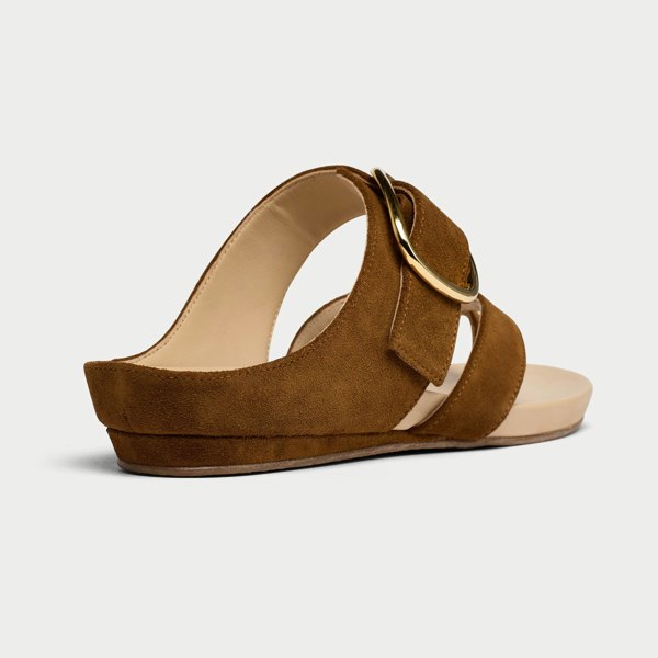 Calla Ruby - Tan Suede Sandals