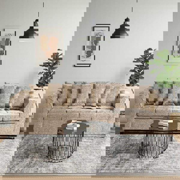 Furnishings For Less Monaco Chenille Fabric 4 Seater Sofa