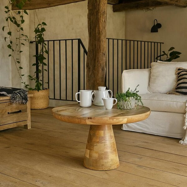 Wyld Haus London Natural Mango Wood Mushroom Coffee Table