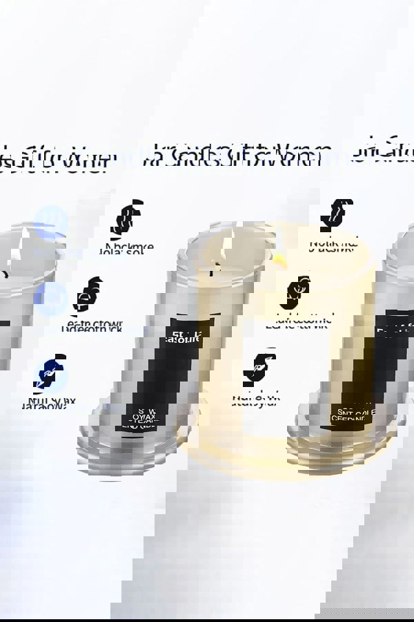 Living and Home Soy Wax Lychee & White Tea Scented Jar Candle Home Fragrance Help Sleep 9 x 11.5cm H