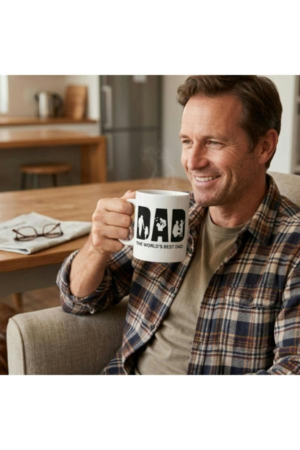 Dyzi Dad Mug The Worlds Best Dad Ceramic Coffee Cup