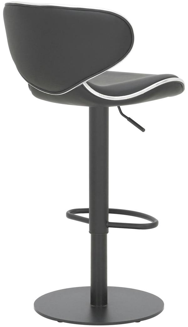 Lamboro Carcaso Deluxe Single Kitchen Bar Stool, Matt Black Footrest, Adjustable Swivel Gas Lift, Breakfast Bar & Home Barstool, Black