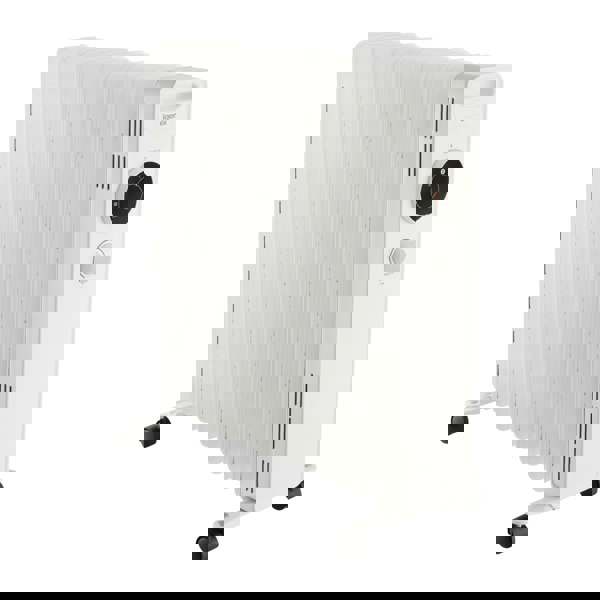 igenix Oil Filled Radiator, 2.5kW/2500W, Overheat Protection, White