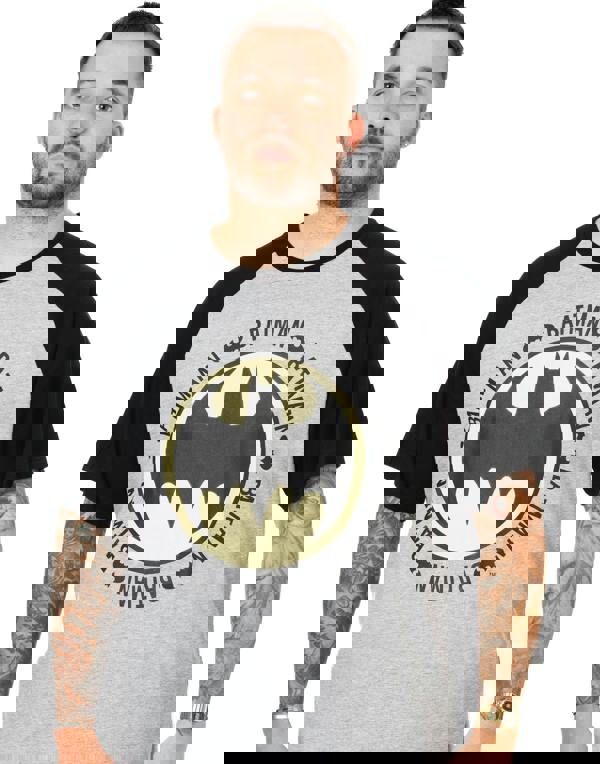 DC Comics Mens Black Batman Logo Short Sleeve Long Leg Pyjama Set