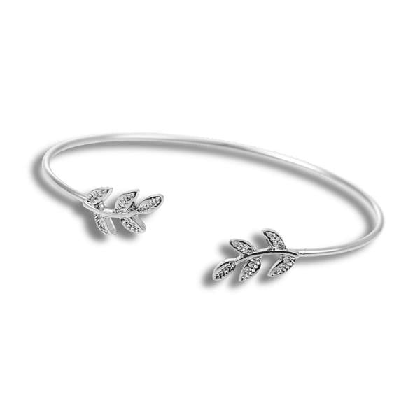 Aye Do Gifts Silver Leaf Bangle