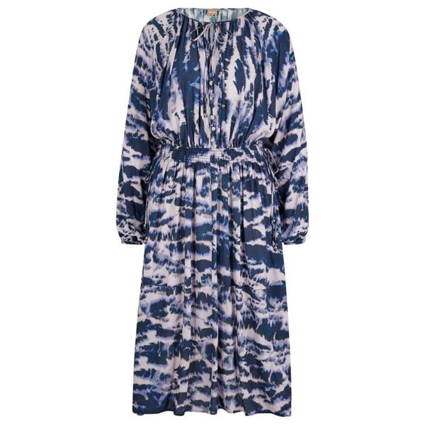 Boss Womens Datiga Tie Dye Dress - Navy/White