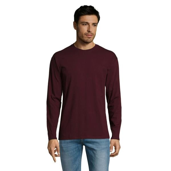 SOLS Mens Monarch Long Sleeve T-Shirt - Oxblood