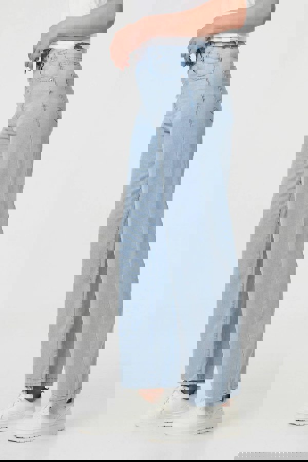 Blue | High Waist Relaxed Wide Leg Jeans
