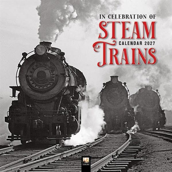 In Celebration of Steam Trains Calendar 2027, Wall Calendars, Month To View, Transport, Gift