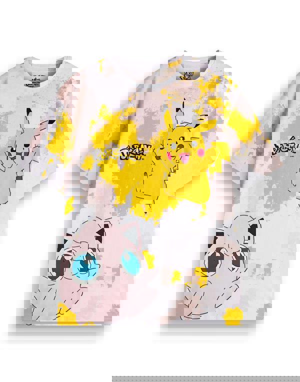 Pokemon Girls Multicoloured Pikachu Tie Dye Set T-Shirt and Shorts Set