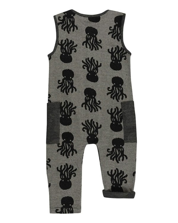 Grey Octopus Jacquard Reversible Jumpsuit - image 4