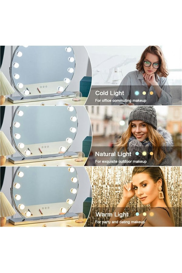 Living and Home Large Hollywood Vanity Mirror Makeup Dressing Table Mirror