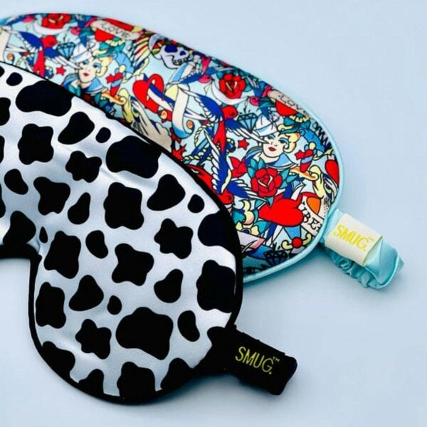SMUG Satin Sleep Mask - Cow Print
