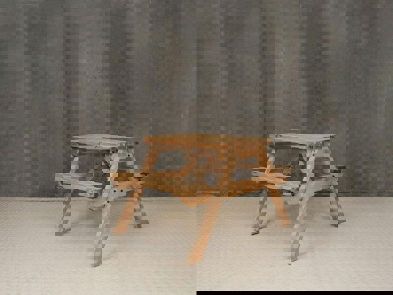 Classic pub-style picnic bench and table with rustic finish, designed for outdoor dining areas such as gardens, patios, cafés, and public spaces.