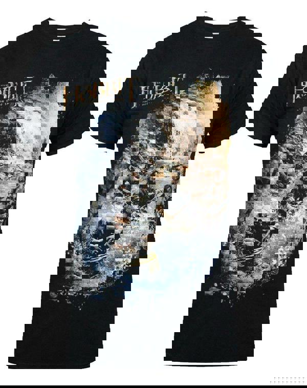 Lord Of The Rings Mens Black Desolation Of Smaug Barrels Short Sleeved T-Shirt