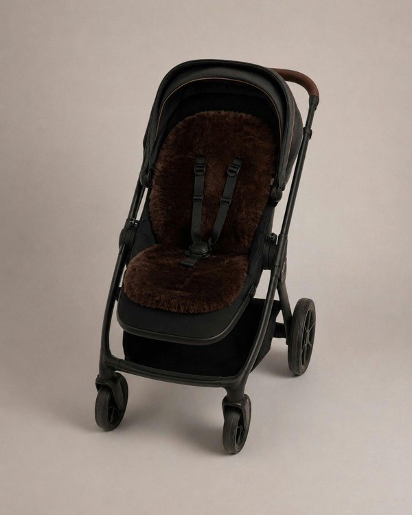 Naturally Sheepskins Baby Sheepskin Snuggly Pram Liner - Chocolate