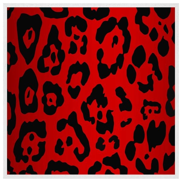 Benjamin Tate Design Red leopard print (Picutre Frame)