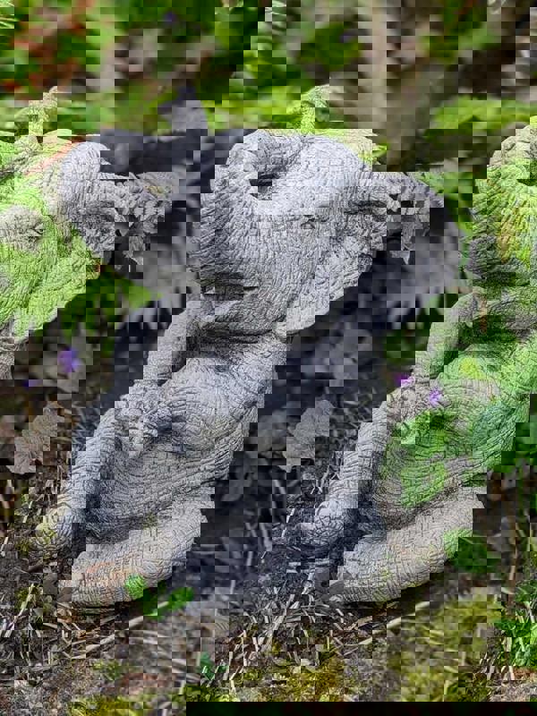 Stunning Trunk-Up Large Elephant Garden Ornament