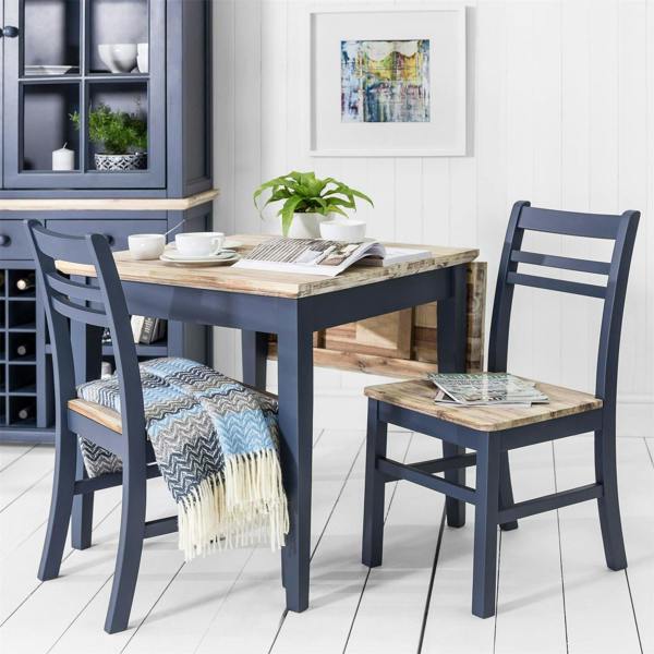 Statement Furniture Florence Square Extendable Kitchen Dining Table, Drop Down Leaf Small Table