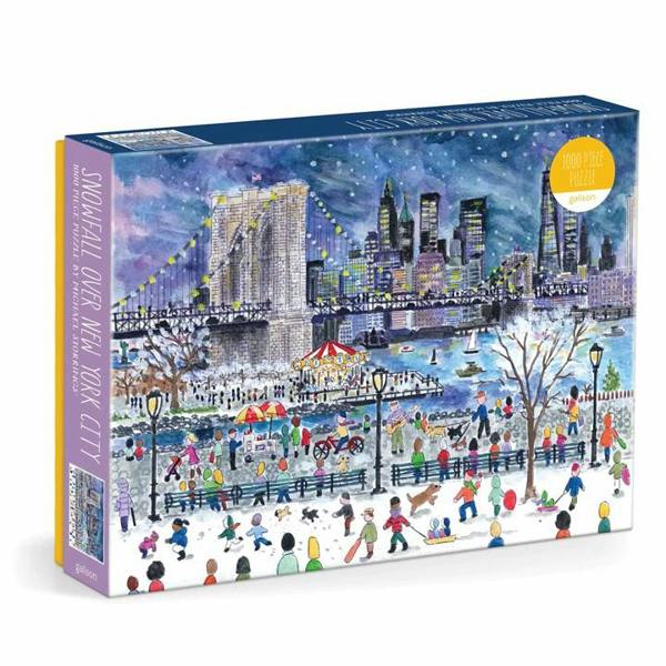 Christmas Michael Storrings Snowfall Over New York City 1000 Piece Jigsaw, Jigsaws & Puzzles, Travel, Gift