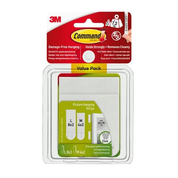 Command 17209 Picture Strips Medium/Large Combi Pack - One Colour - 
