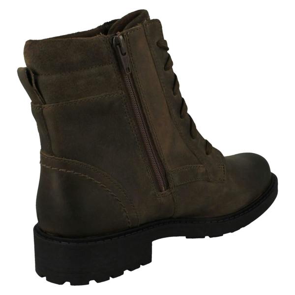 Clarks Ladies Clarks Lace Up Detailed Ankle Boots Orinoco2 Spice