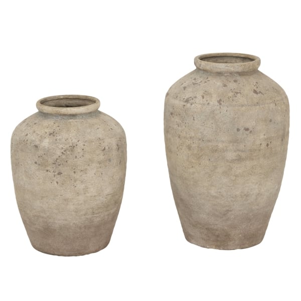 Hill Interiors Deruta Mottled Vase - Grey