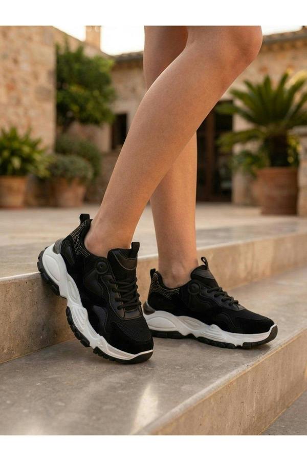 Ivy Studded Chunky Trainers - White