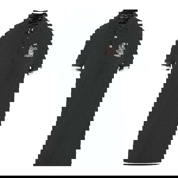 Aquascutum Unisex Adult Branded Collar Polo Shirt - Black