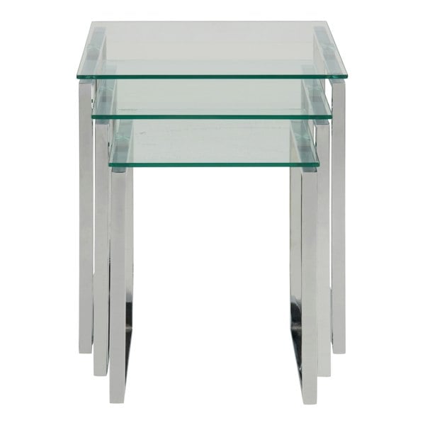 Furniture To Go Katrine Nest of Tables with Glass Top Set of 3