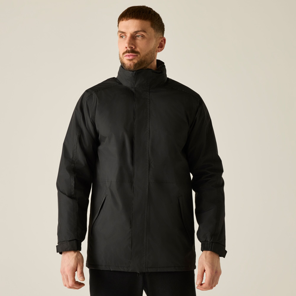 Regatta Mens Dover Waterproof Windproof Jacket - Black/Ash