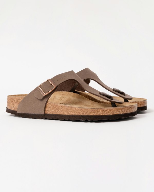 Birkenstock Gizeh Birko-Flor Birkibuc Womens Flip Flop - Mocha