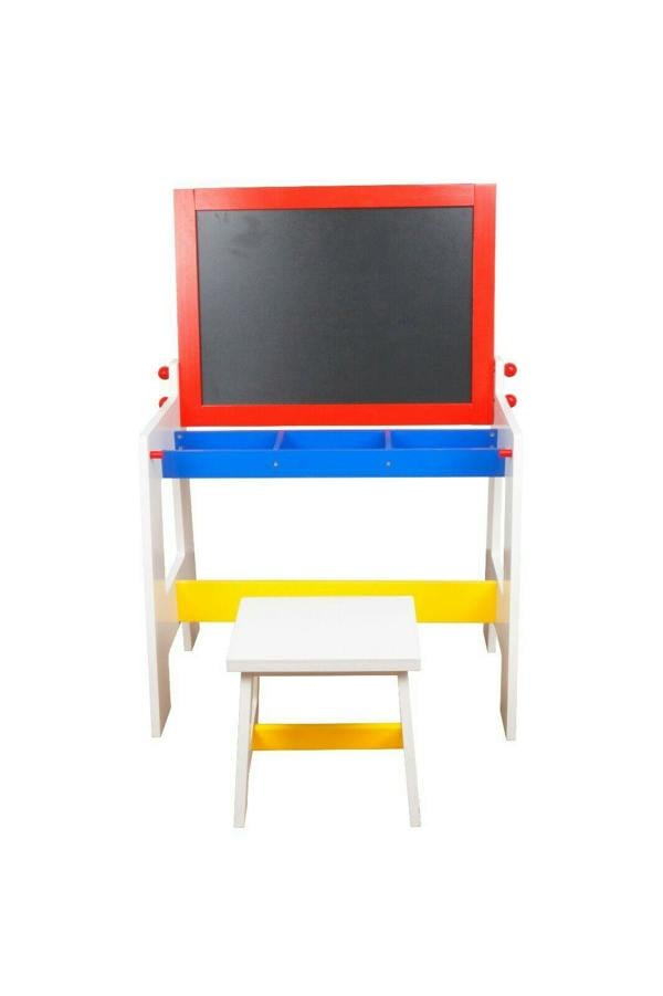 HYGRAD BUILT TO SURVIVE Kids Study Table 2 in 1 Blackboard + Drawing Table & Chair Set For Xmas Birthday