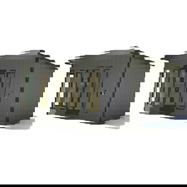 20x12 insulated Garden Studio Office and Store Pent Roof - Best Shed