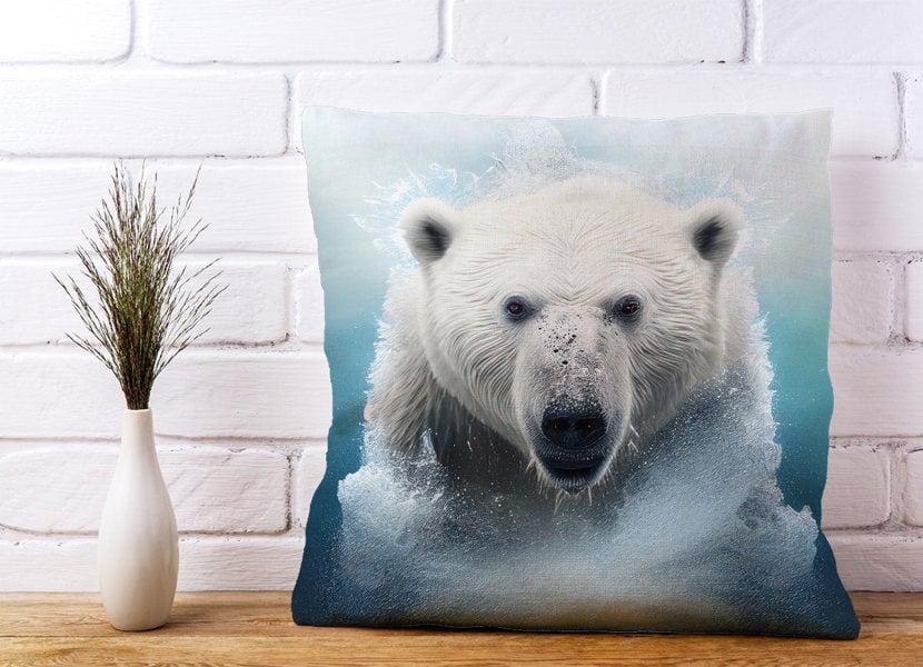 Warren Reed Polar Bear Splashart Cushions