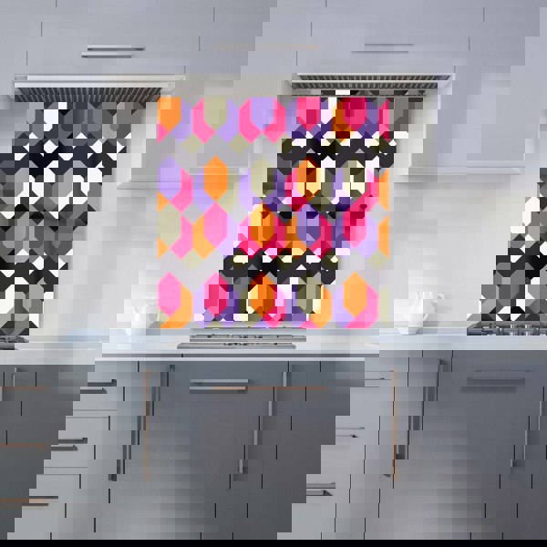 Warren Reed - Designer Coloured Abstract Pattern Kitchen Splashback