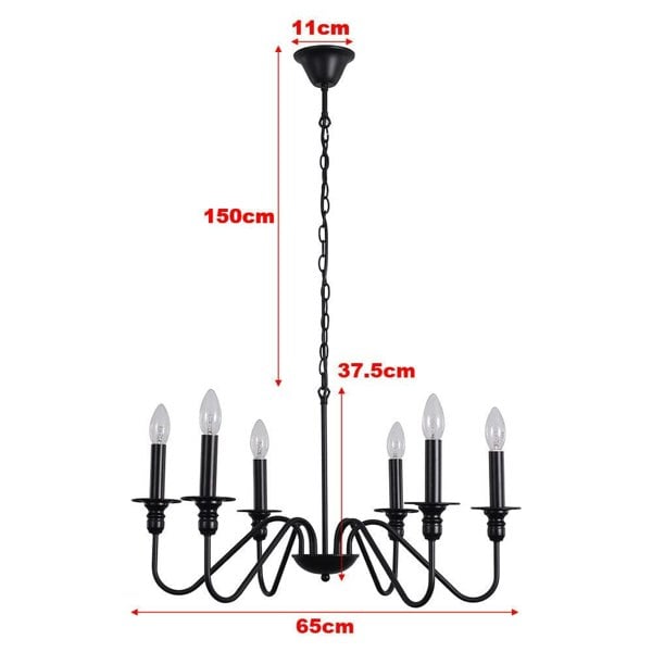 Vintage Style Candle Pendant Light Living and Home