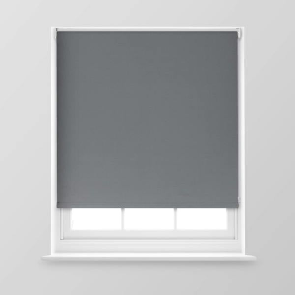 A.Unique Home Trimmable Blackout Roller Blind - 2FT - CHARCOAL - 60cm(W) x 170cm(L)