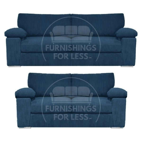 Furnishings For Less Delta Full Jumbo Cord 3 + 2 Seater Sofa Suite