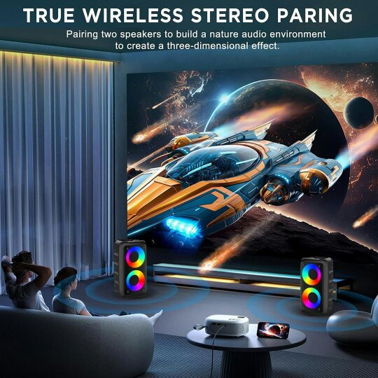 Havendro Portable Bluetooth Speaker Sub woofer Heavy Bass Sound System Party & Mic