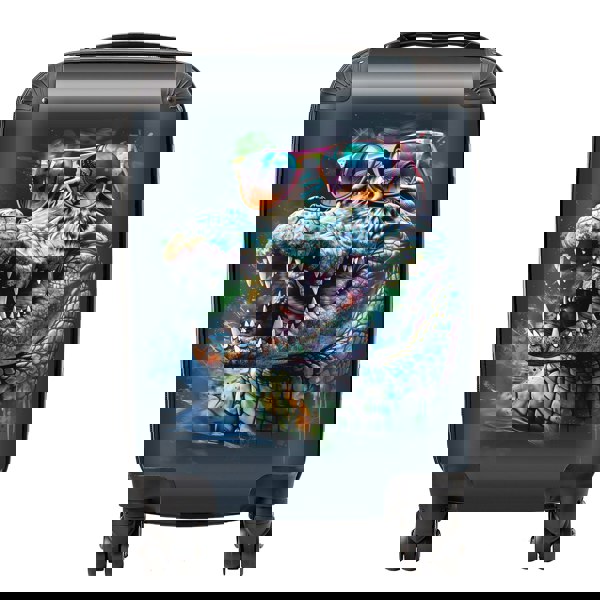 Warren Reed Crocodile In Glasses Splashart Suitcase